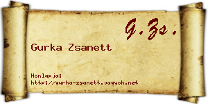 Gurka Zsanett névjegykártya